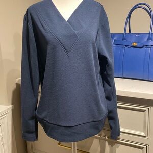 Dudley Stephens | Valley V-neck in Terry Fleece in Navy Sz Medium